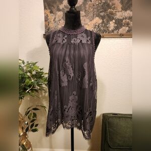 Deep purple dress tank top